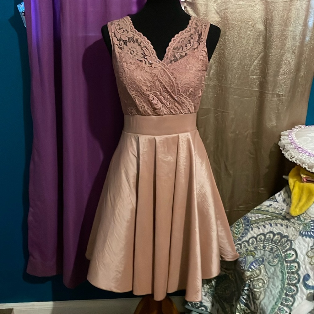 pinkish hoco dress, worn once